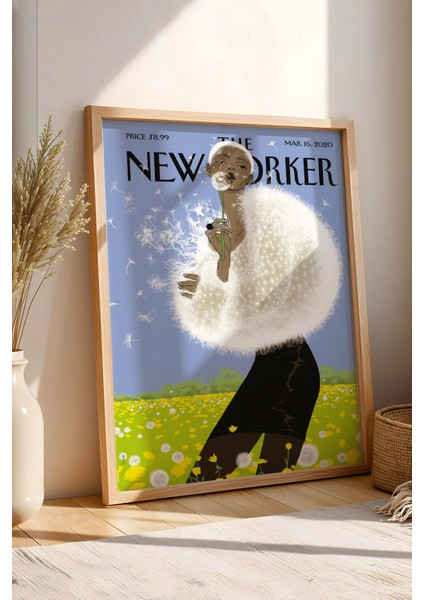 The New Yorker Çerçeveli Tablo March 16 2020 - Karahindiba Tablosu