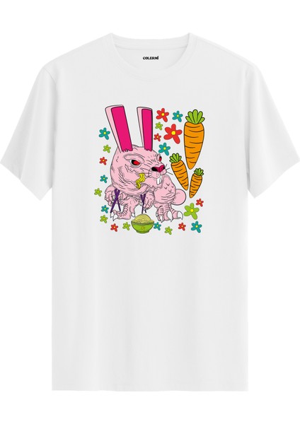 Renkli Ejderha ve Bulut Tasarım %100 Pamuk Tişört