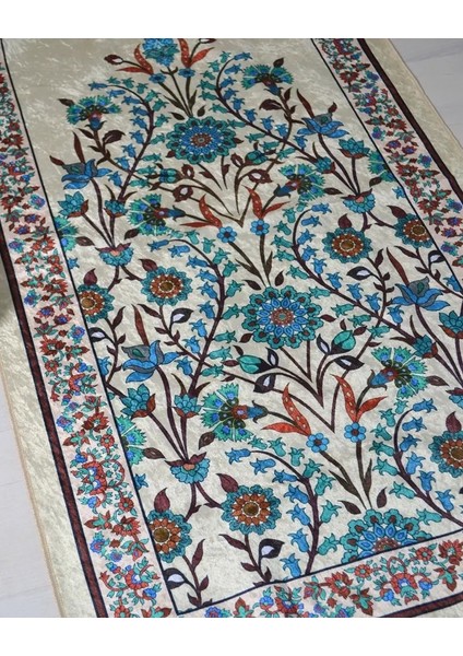 Ipek Dokulu Keseli Seccade Çiçek Desenli Çok Renkli modelleri
