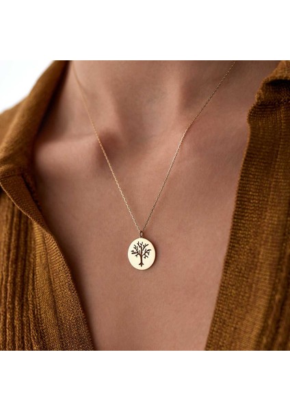 Hayat Ağacı Plaka Kolye