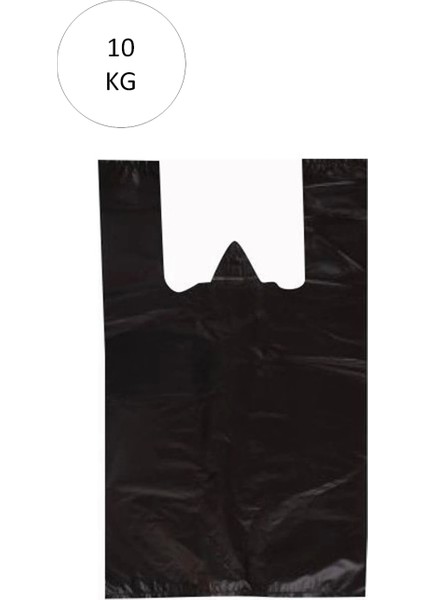 Siyah Atlet Poşet Orta Boy 29X50 cm Takriben 850 Adet 10 kg
