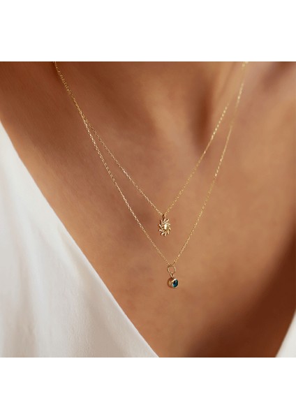 Güneşli Gözlü Ikili Kolye