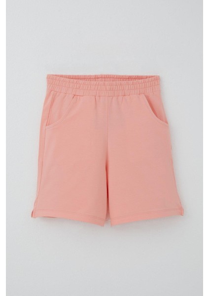 Kız Çocuk Şortlu Takım Örgü Çiçek Işlemeli 6-12 Yaş, Bej fırsatları