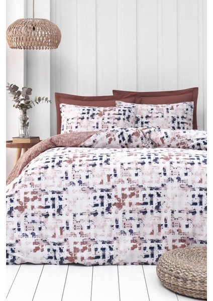 Çift Kişilik Nevresim Takımı Ranforce 200X220 Strato On Cınnamon