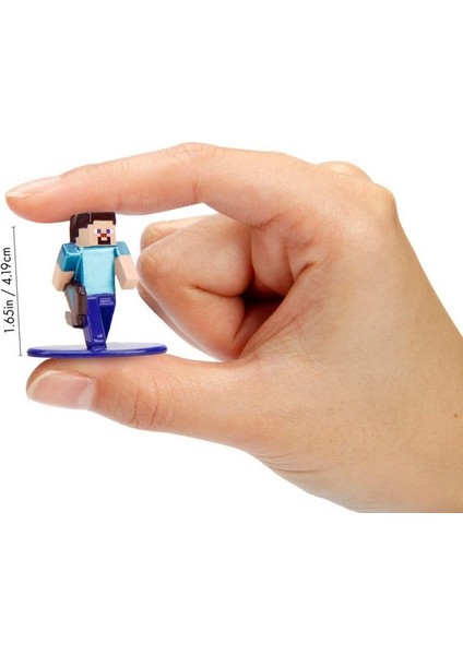 Minecraft Nano Metalfigs Sürpriz Paket– 13 Farklı Figürden 1’i (Steve Alex Creeper Panda Axolotl Vb) modelleri