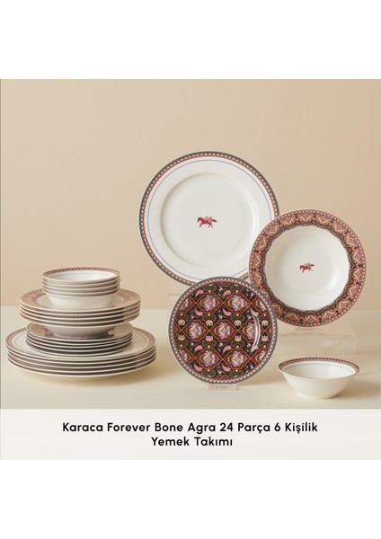 Agra 24 Parça 6 Kişilik Porselen Yemek Takımı modelleri
