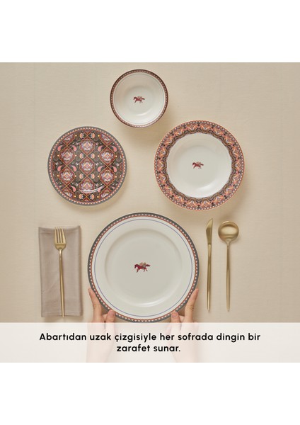 Agra 24 Parça 6 Kişilik Porselen Yemek Takımı fırsatları