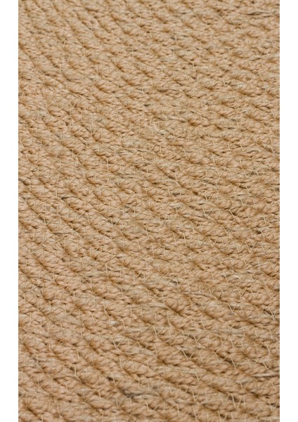 Bej Düz Etnik Modern Desenli Pamuk Jüt Halı fırsatları