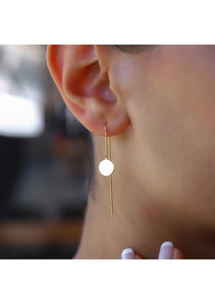 Plakalı Zincirli Küpe