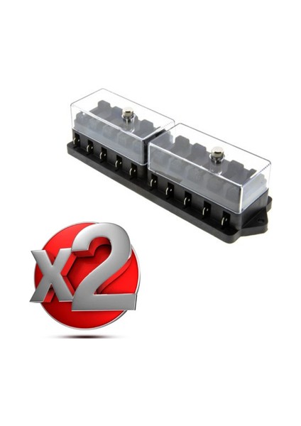 2 Adet 10’lu Bıçak Tipi Sigorta Kutusu