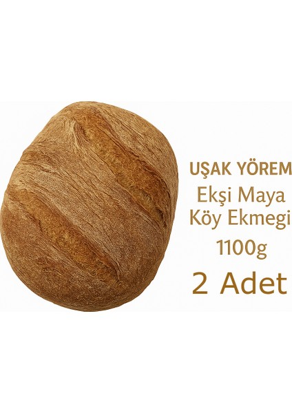 Ekşi Maya Köy Ekmeği 1100 Gram Uşak Yörem (2 Adet)