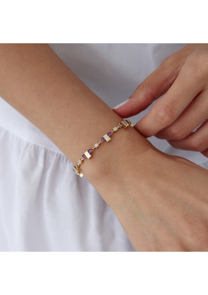 Pink Stone T Bileklik