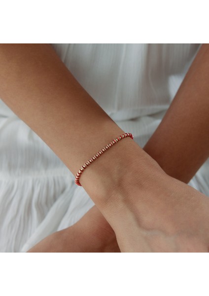 Kırmızı Mineli Dorica Bileklik