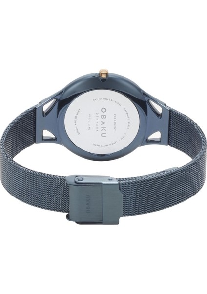 V302LXLLML Quartz Çelik Hasır Lacivert Safir Cam 32 mm Kadın Kol Saati fırsatları