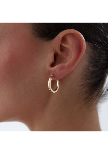 Medium 2.50MM Kenarlı Boru Halka Küpe