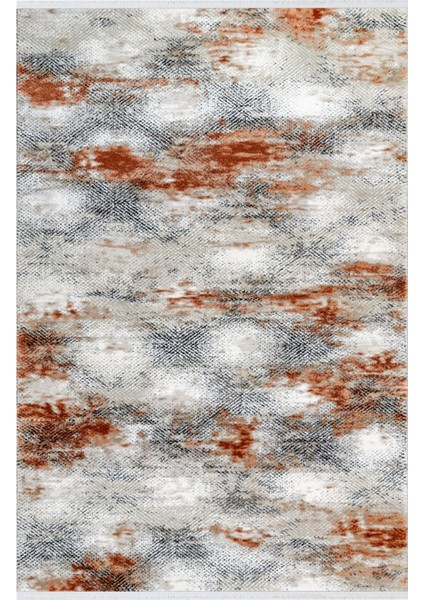 Cowaramup Modern Turuncu Akrilik Dikdörtgen Modern Desenli Akrilik Hav Vermeyen Leke Tutmayan Kolay Temizlenen Yumuşak Makine Salon Yolluk Mutfak Halı fırsatları