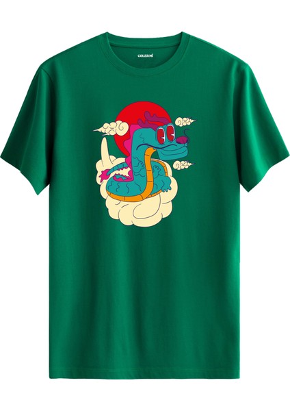 Kedi Balık Tasarım %100 Pamuk Premium Kumaş Tişört