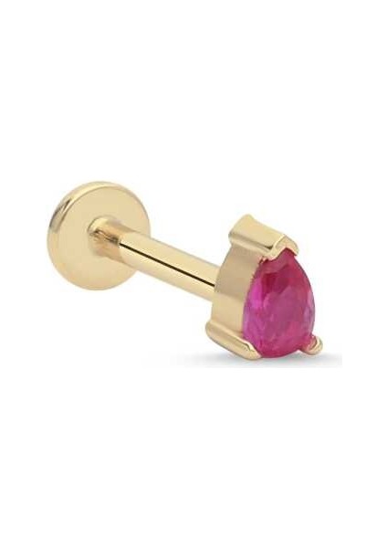 Kırmızı Taşlı Tragus Piercing