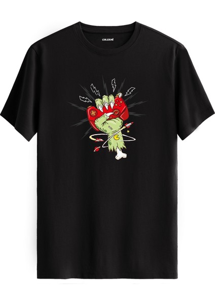 Zombi Oyun Temalı Regular Tişört %100 Pamuk Premium Kumaş Tshirt