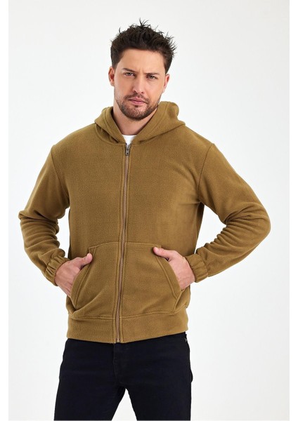 Erkek Fermuarlı Kolu Lastikli Sweat