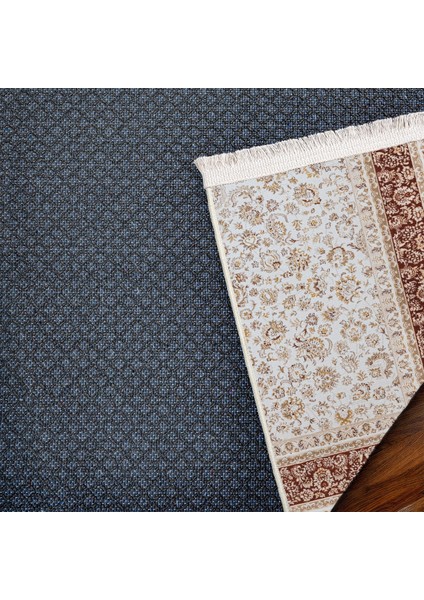 Krem Çerçeveli Etnik Modern Desenli Pamuk Makinada Yıkanabilir Hav Toz Vermez Leke Tutmayan Kaymaz Taban Dijital Makine Baskı Salon Yolluk Mutfak Halı indirimleri