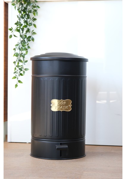 Metal Çöp Kovası Pedallı Mutfak Banyo 30 Litre Çöp Kovası