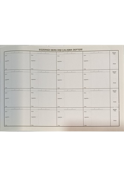 Egzersiz Ders Dışı Çalışma Defteri - 5 Adet fiyatları