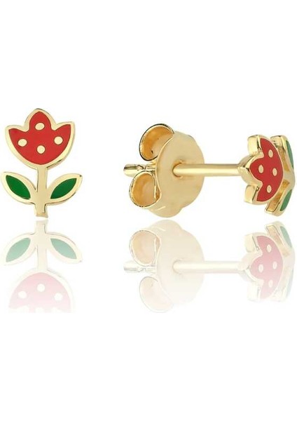 Kırmızı Lale Çocuk Küpesi fiyatları