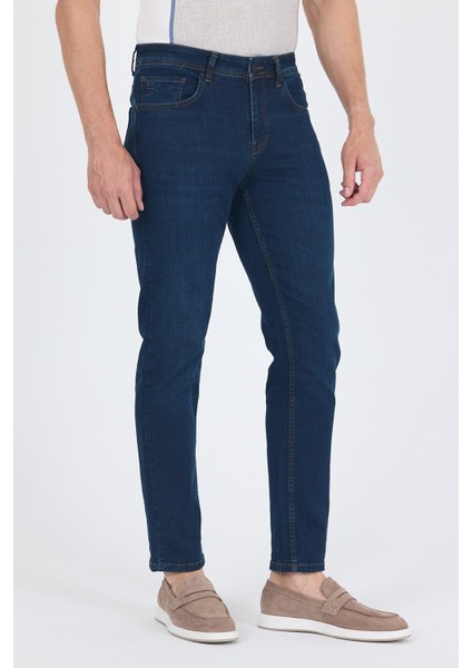 Lacivert Gabardin 5 Cep Düz Paça Casual Slim Fit Pamuklu Denim Pantolon 1023250153 fiyatları