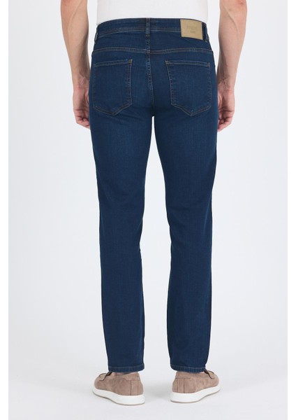 Lacivert Gabardin 5 Cep Düz Paça Casual Slim Fit Pamuklu Denim Pantolon 1023250153 indirimleri
