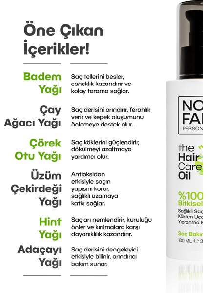 Bitkisel Saç Bakım Yağı 100 ml modelleri