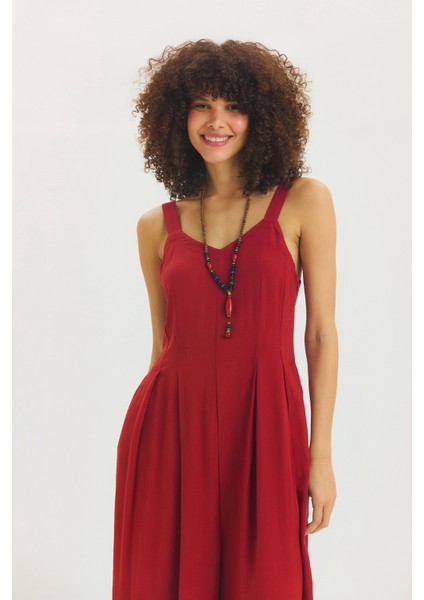 Kalın Askılı V Yakalı Uzun Tulum Kiremit modelleri