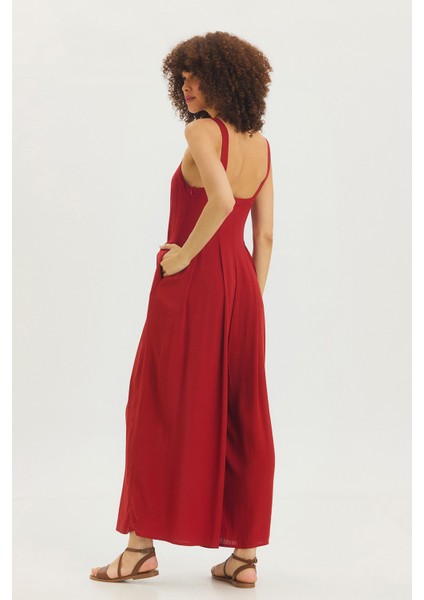 Kalın Askılı V Yakalı Uzun Tulum Kiremit indirimleri