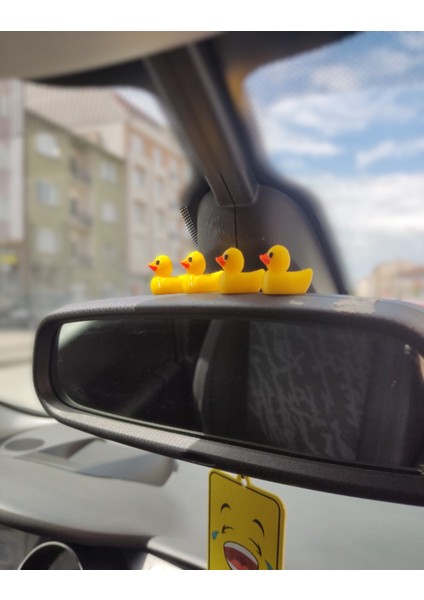 4'lü Ördek Seti Dikiz Aynası Süsü Ayna Süsü Araba Süsü Torpido Süsü Oto Aksesuar Hediyelik Eşya