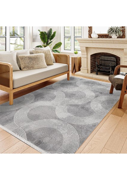 Çizgili Gri Pamuk Dikdörtgen Modern Desenli Pamuk Makinada Yıkanabilir Hav Toz Vermez Leke Tutmayan Kaymaz Taban Dijital Makine Baskı Salon Yolluk Mutfak Halı fiyatları