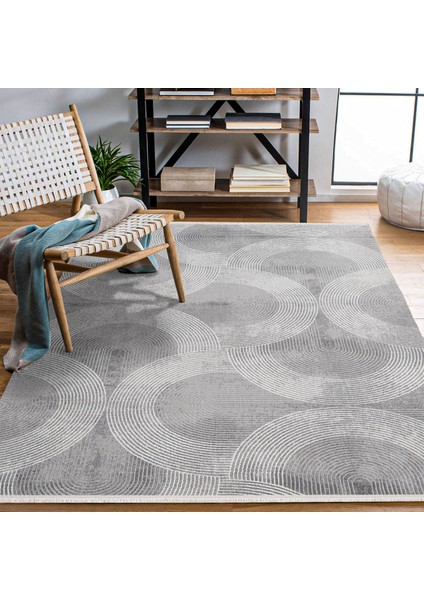 Çizgili Gri Pamuk Dikdörtgen Modern Desenli Pamuk Makinada Yıkanabilir Hav Toz Vermez Leke Tutmayan Kaymaz Taban Dijital Makine Baskı Salon Yolluk Mutfak Halı modelleri