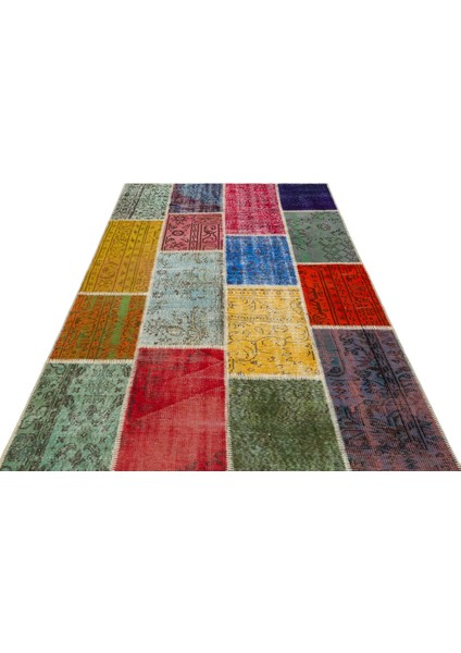 Iskece Bej Patchwork Etnik Modern Desenli Yün Hav Toz Vermez Leke Tutmayan Salon Yolluk Mutfak El Dokuma Halı modelleri