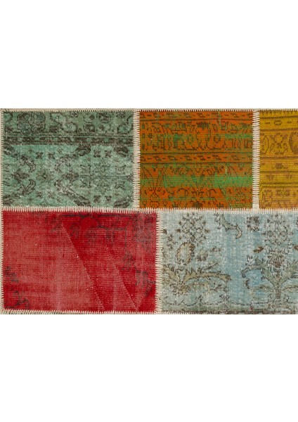 Iskece Bej Patchwork Etnik Modern Desenli Yün Hav Toz Vermez Leke Tutmayan Salon Yolluk Mutfak El Dokuma Halı fırsatları
