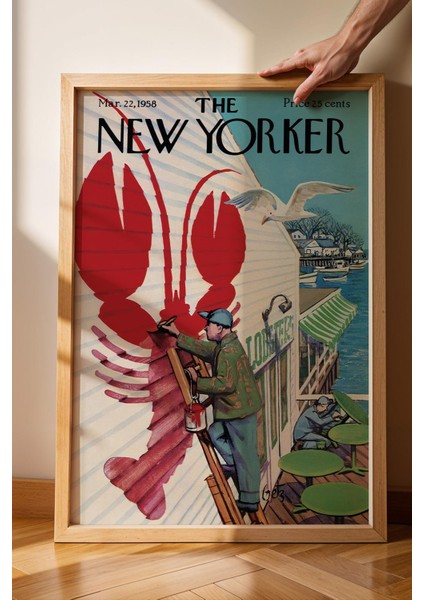 The New Yorker Çerçeveli Tablo March 22 1958 - Istakoz Tablosu fiyatları