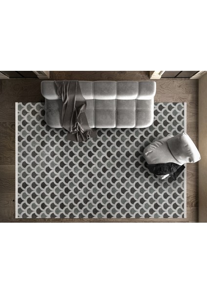 Geometrik Yeşil Pamuk Dikdörtgen Modern Desenli Pamuk Makinada Yıkanabilir Hav Toz Vermez Leke Tutmayan Kaymaz Taban Dijital Makine Baskı Salon Yolluk Mutfak Halı fiyatları