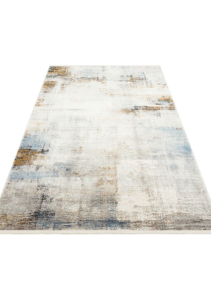 Naina Modern Gri Akrilik Dikdörtgen Modern Desenli Akrilik Hav Vermeyen Leke Tutmayan Kolay Temizlenen Yumuşak Makine Salon Yolluk Mutfak Halı