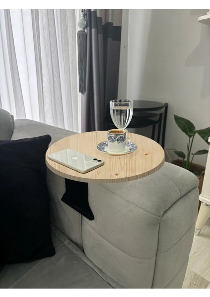 Yuvarlak Koltuk Yanı Sehpası