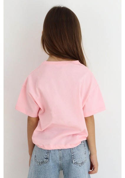 Kız Çocuk Tişört Papatya Baskılı 7-12 Yaş, Pembe modelleri