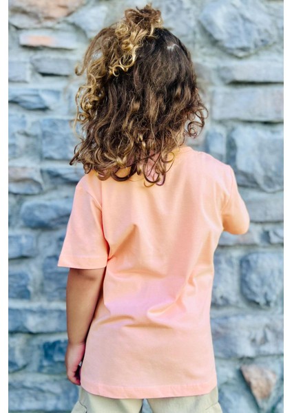 Kız Çocuk Tişört Basic 4-14 Yaş, Somon modelleri