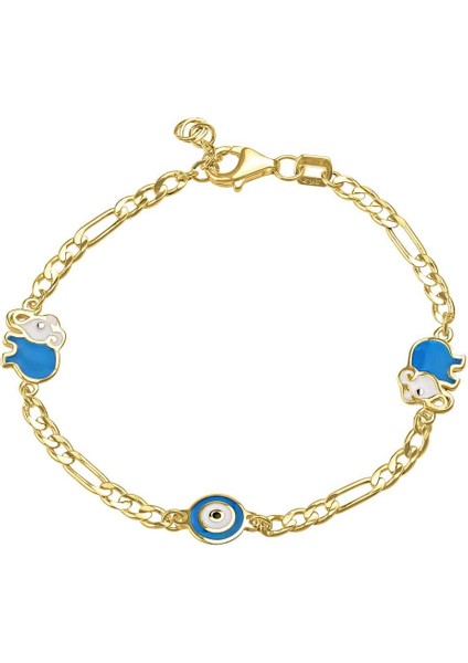 Mavi Mineli Fil Çocuk Bilekliği