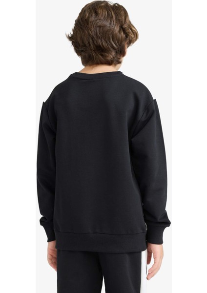 Erkek Çocuk Bisiklet Yaka Baskılı Sweatshirt F1965A825AU