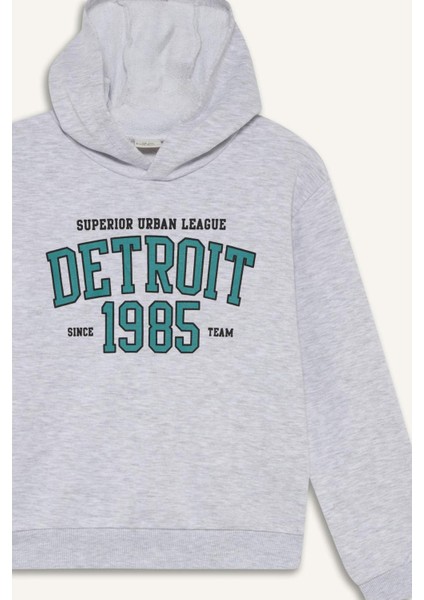 Erkek Çocuk Kapüşonlu Baskılı Sweatshirt F2846A825AU