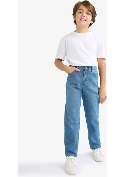 Erkek Çocuk Straight Fit Düz Paça Jean Pantolon F0455A825AU