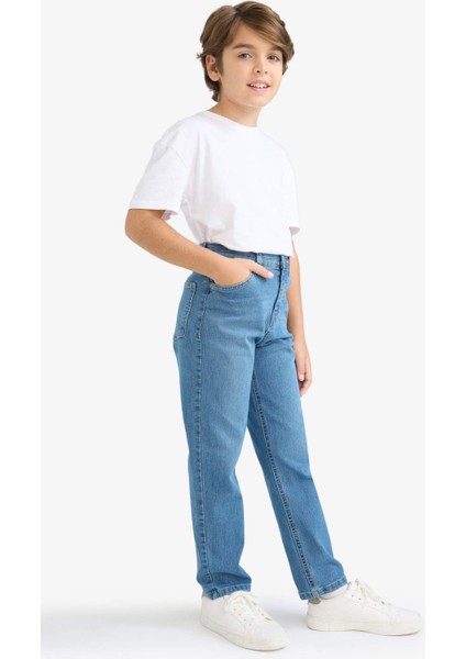 Erkek Çocuk Straight Fit Düz Paça Jean Pantolon F0455A825AU modelleri