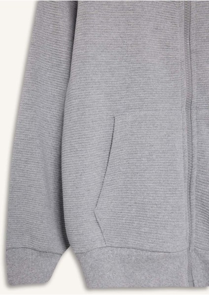 Erkek Çocuk Kapüşonlu Okul Fermuarlı Sweatshirt T7468A625AU